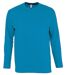T-shirt manches longues HOMME - 11420 - bleu aqua