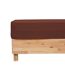 Drap Housse en Gaze de Coton Flora 140x190cm Marron-2