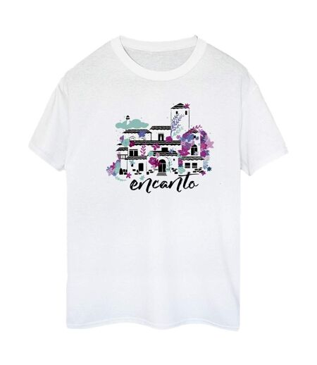 Disney Womens/Ladies Encanto Casita Cotton Boyfriend T-Shirt (Blanc) - UTBI22429