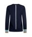 Womens/ladies kinga lightweight knitted jumper navy Weird Fish-2