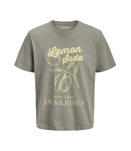 T-Shirt vert/jaune homme jack & jones arri