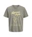 T-Shirt vert/jaune homme jack & jones arri-1