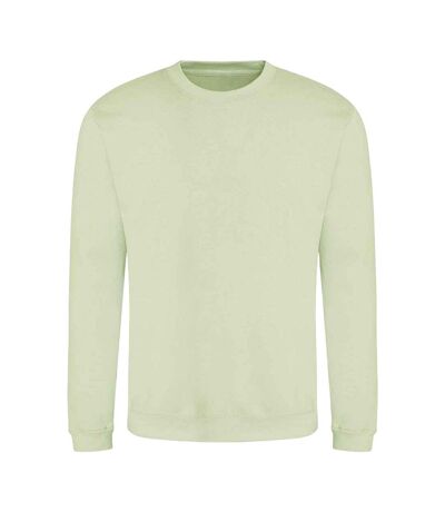 Just hoods  unisex crew neck plain sweatshirt 280 gsm pistachio green Awdis