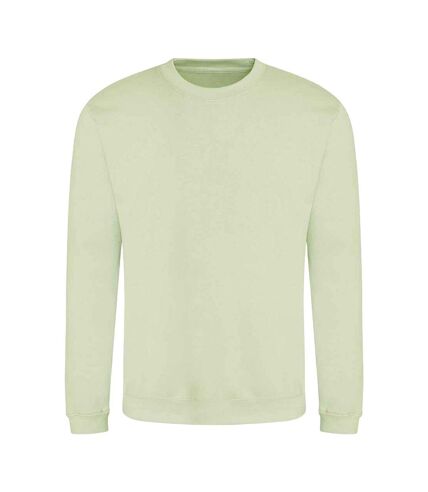 Just hoods  unisex crew neck plain sweatshirt 280 gsm pistachio green Awdis