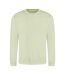 Just hoods  unisex crew neck plain sweatshirt 280 gsm pistachio green Awdis