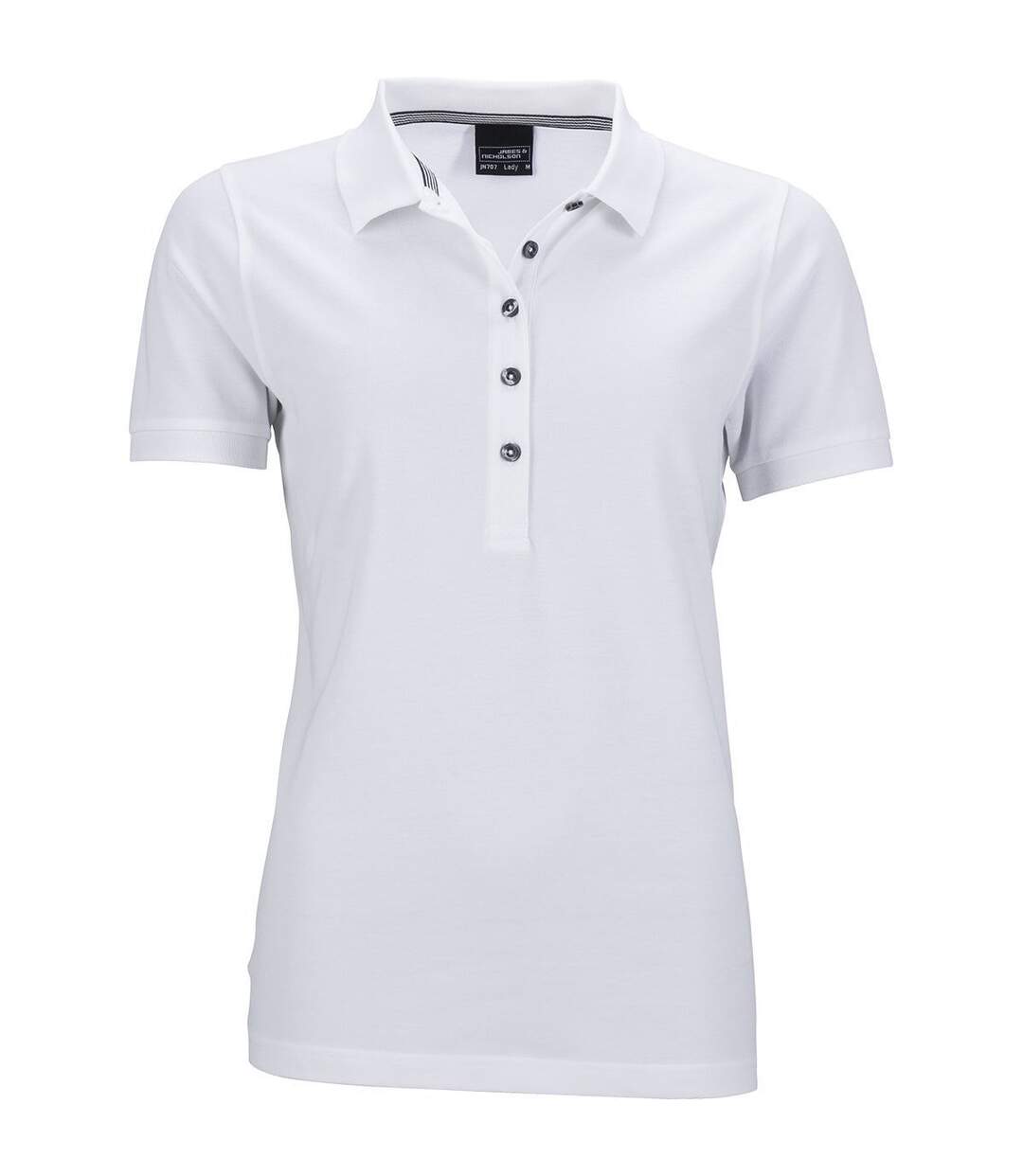 Polo femme manches courtes JN707 - blanc