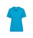T-shirt Bio Workwear Femme Bleu Turquoise James And Nicholson-1