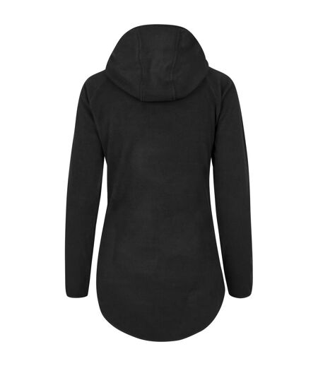 Womens/ladies Polar Fleece Full Zip Hoodie Black Urban Classics