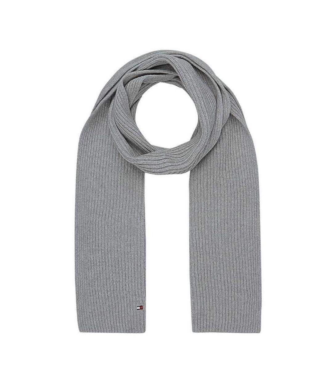 Childrens/kids Plain Knitted Scarf L Grey Tommy Hilfiger-1