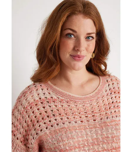 Pull ajouré col rond