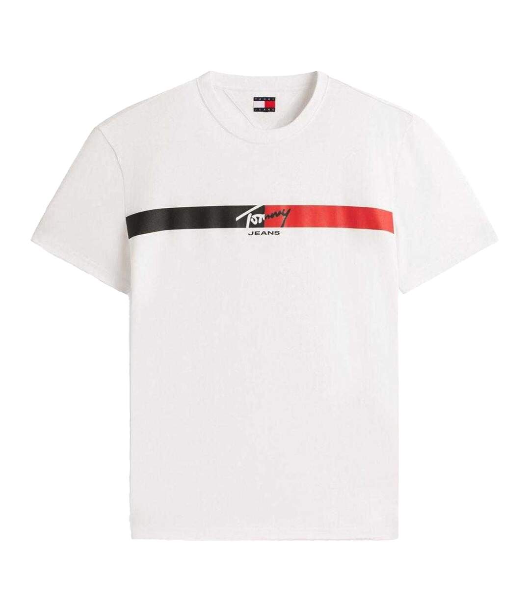 Mens Striped Jersey T-shirt Ecru Tommy Jeans-2
