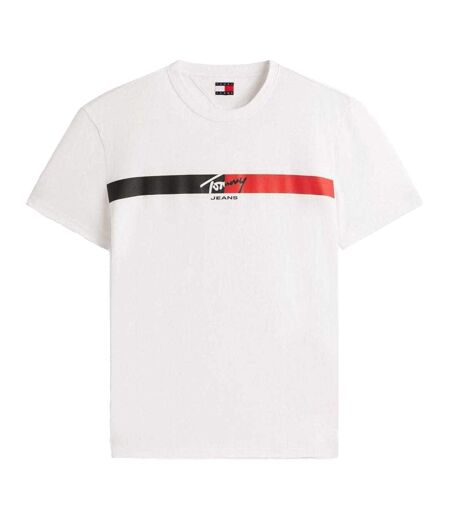 Mens Striped Jersey T-shirt Ecru Tommy Jeans
