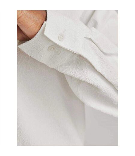 Mens Jacquard Shirt White Jack And Jones