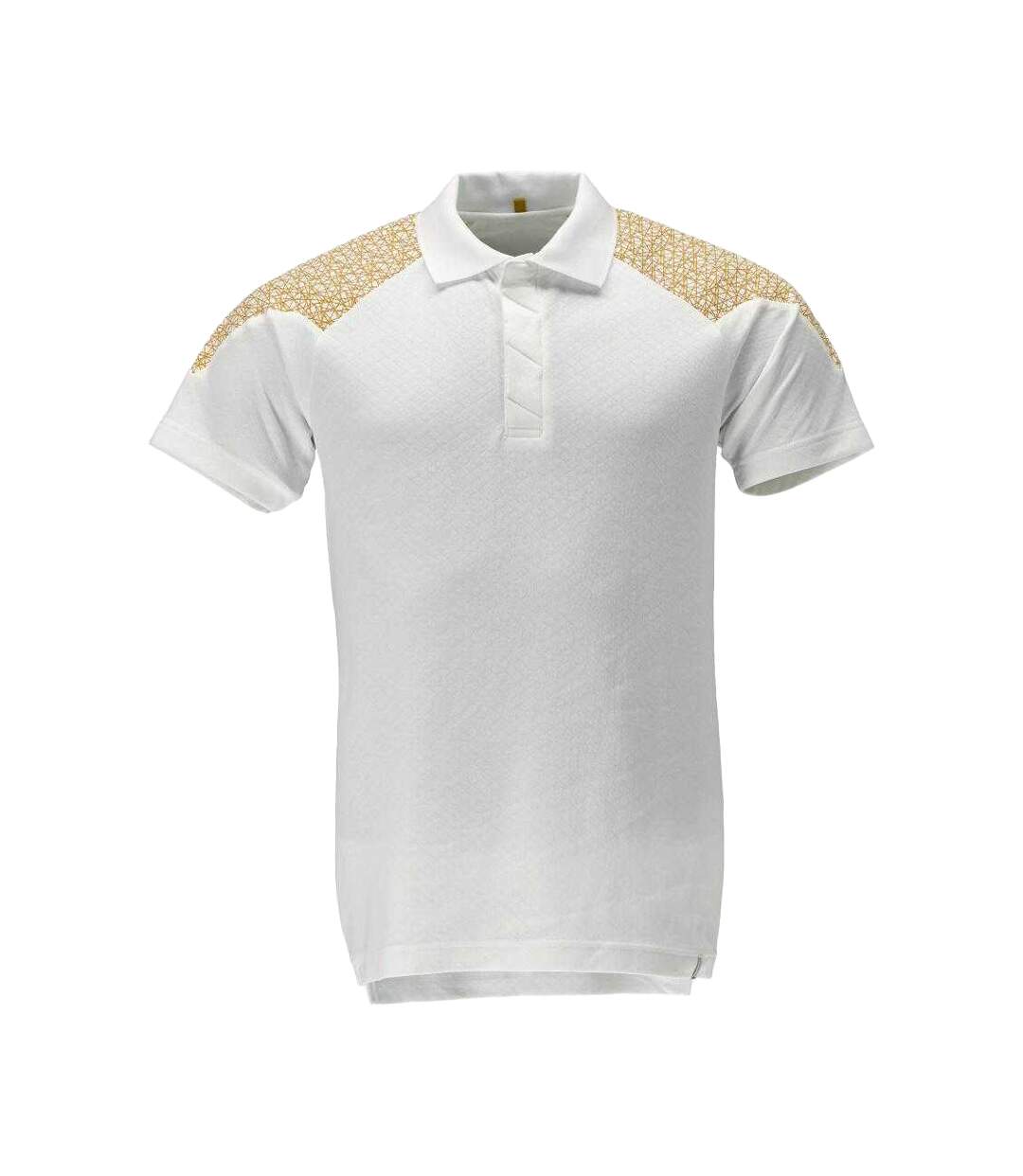 Unisex Adult Food & Care Polo Shirt White Curry Mascot-1