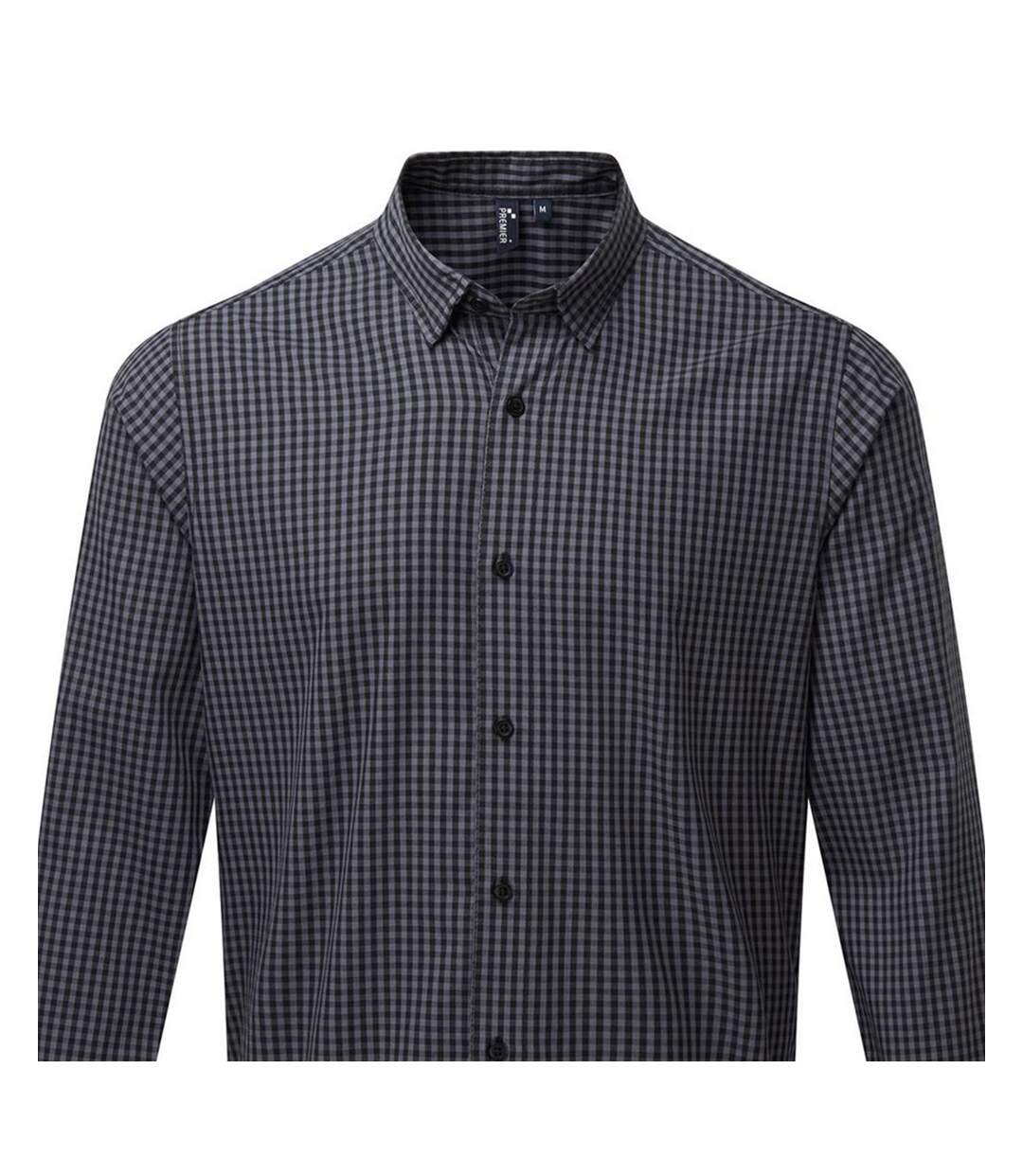 Chemise Maxton Homme Gris Acier Noir Premier-2