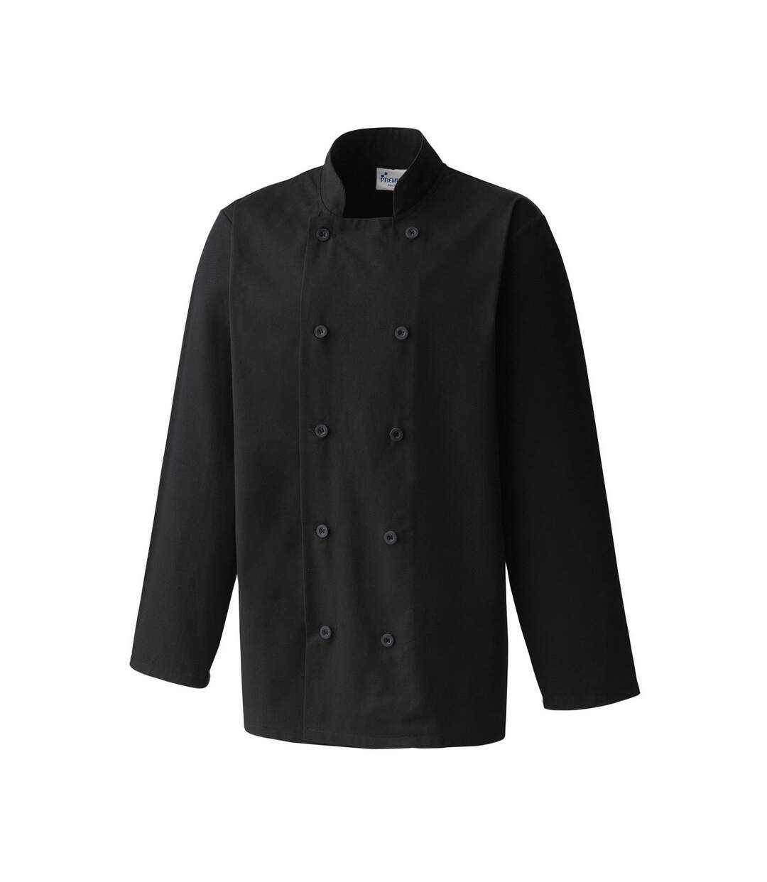 Unisex Adult Essential Long-sleeved Chef Jacket Black Premier-1