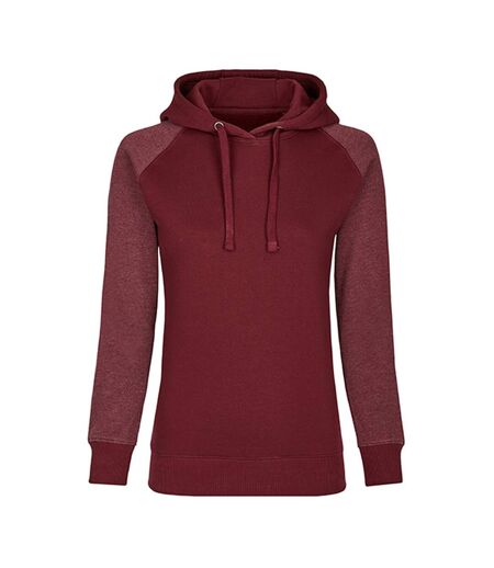 Sweat À Capuche My Mate Femme Bordeaux Bordeaux Chiné Miners Mate