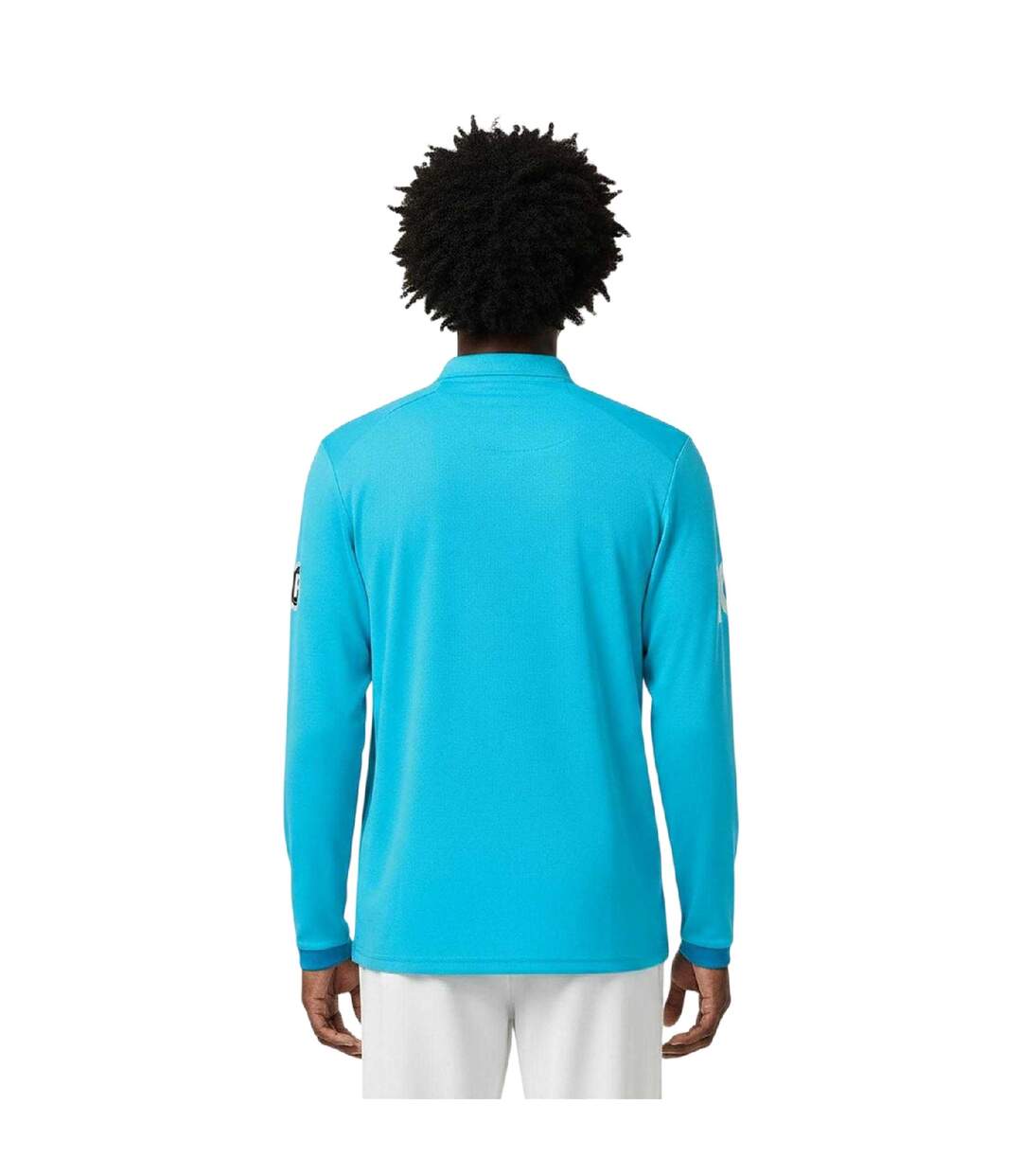 Polo De Cricket Manches Longues Motif/style Cricket D´angleterre Homme Bleu Atoll Bleu Danube Castore-4