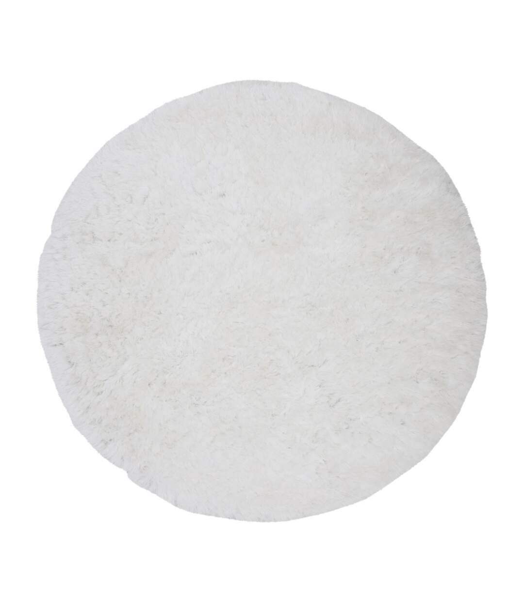 Tapis Rond Design Grace 200cm Blanc-1