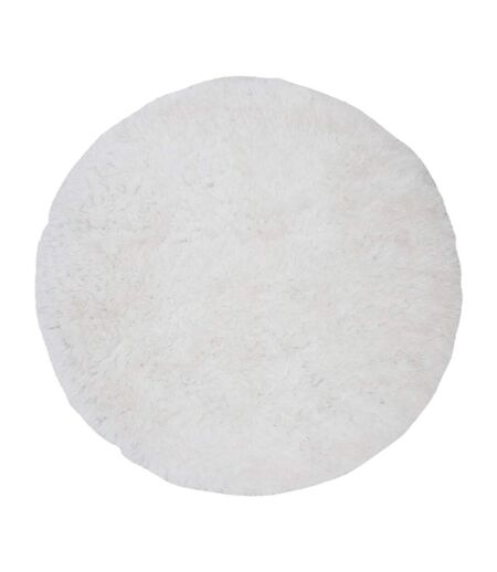 Tapis Rond Design Grace 200cm Blanc