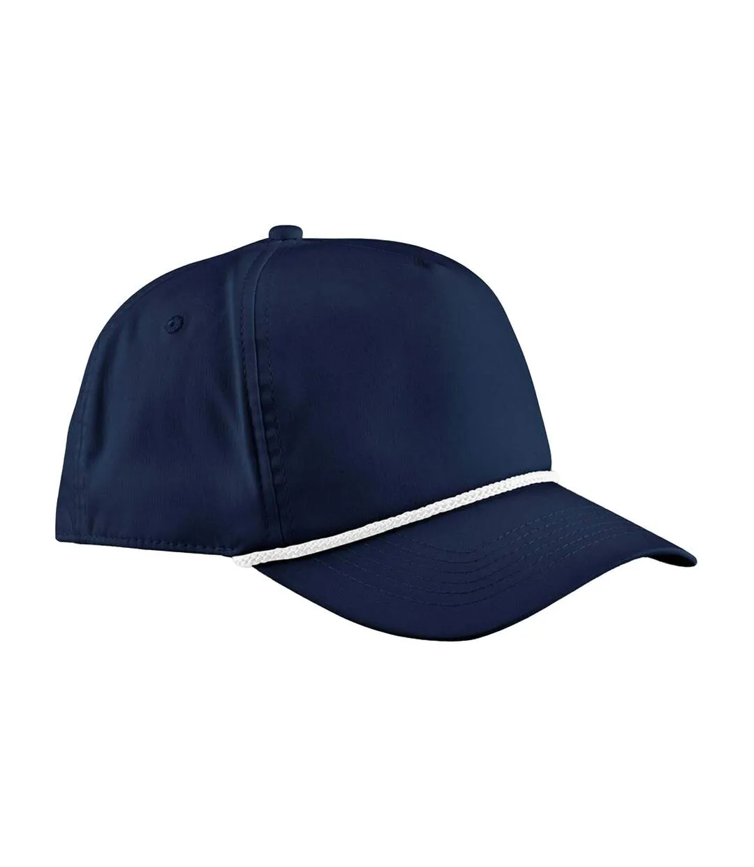 Casquette Golf Motif/style Corde Décorative Adulte Bleu Marine Blanc Beechfield-1