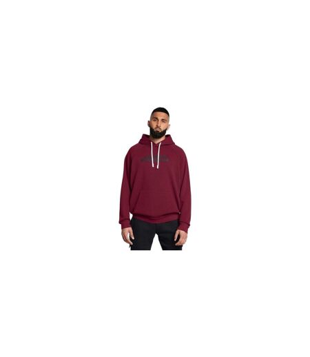 Mens Rival Raglan Drawstring Hoodie Red Under Armour