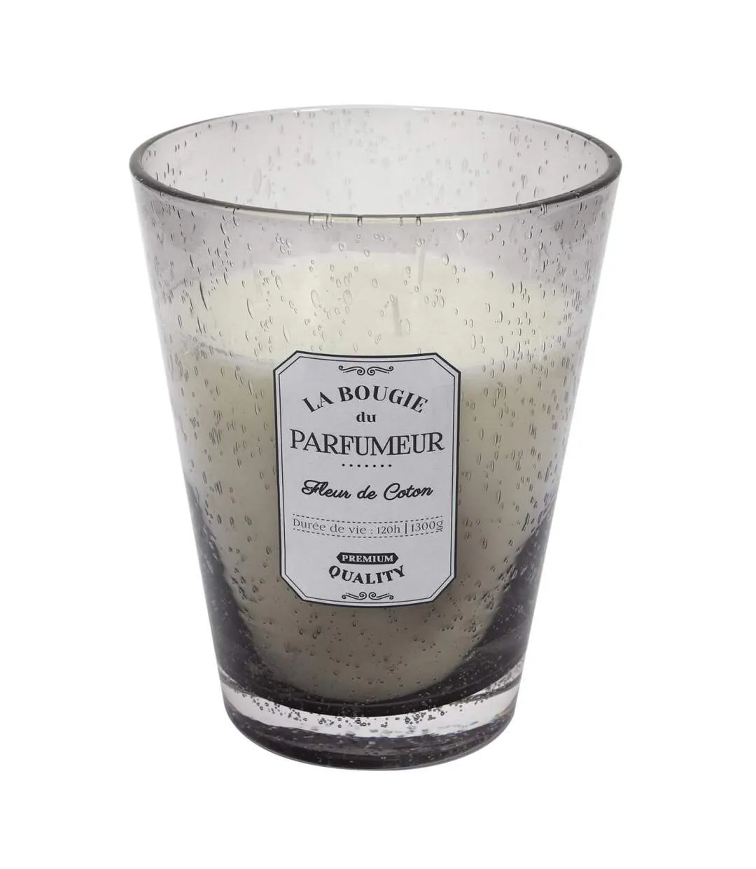 Bougie Parfumée en Verre Bulle 23cm Fleur de Coton-1