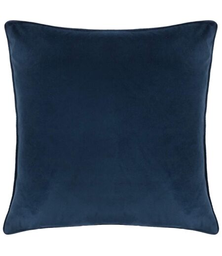 Harlington botany piped velvet floral cushion cover 50cm x 50cm petrol Wylder