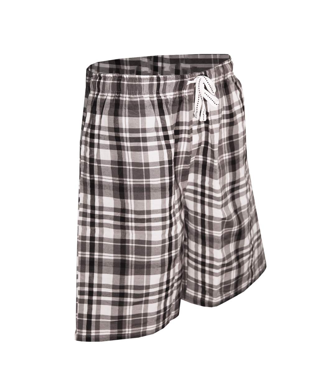 Mens woven checked lounge shorts gris à carreaux cargo bay cargo bay