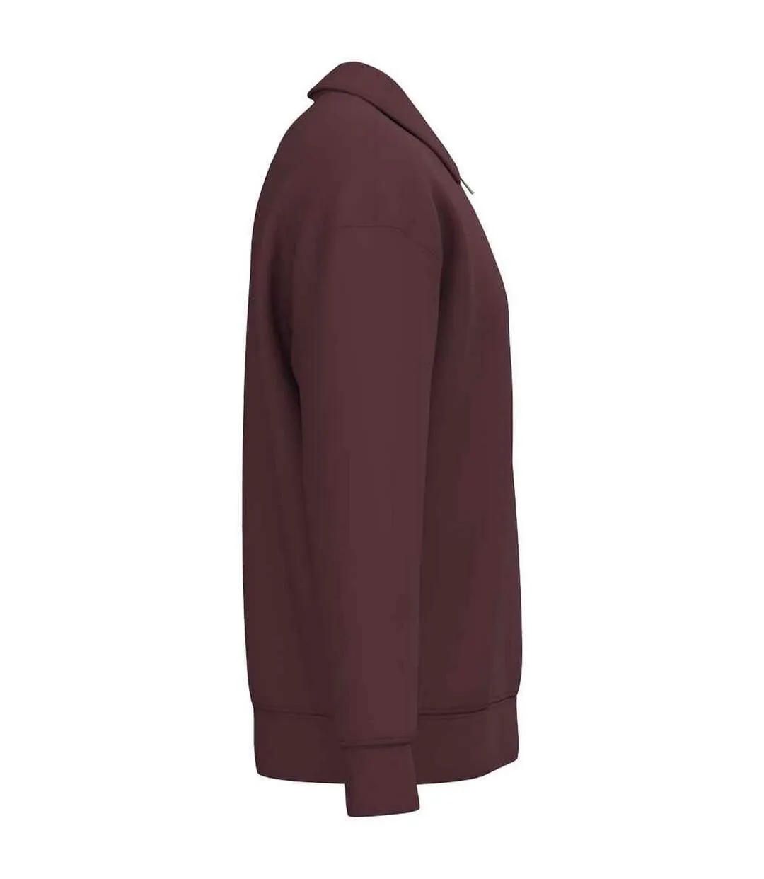 Unisex Adult Quarter Zip Sweatshirt Dark Cherry Native Spirit-3