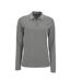 SOLS Womens/Ladies Perfect Long Sleeve Pique Polo Shirt (Gray Marl)