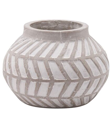 Hill Interiors Bloomville Stone Planter (Stone) (One Size) - UTHI4041