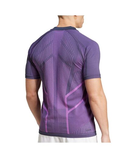 Polo violet homme adidas seam