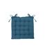 Galette de Chaise Loria 38x38cm Bleu Canard-1