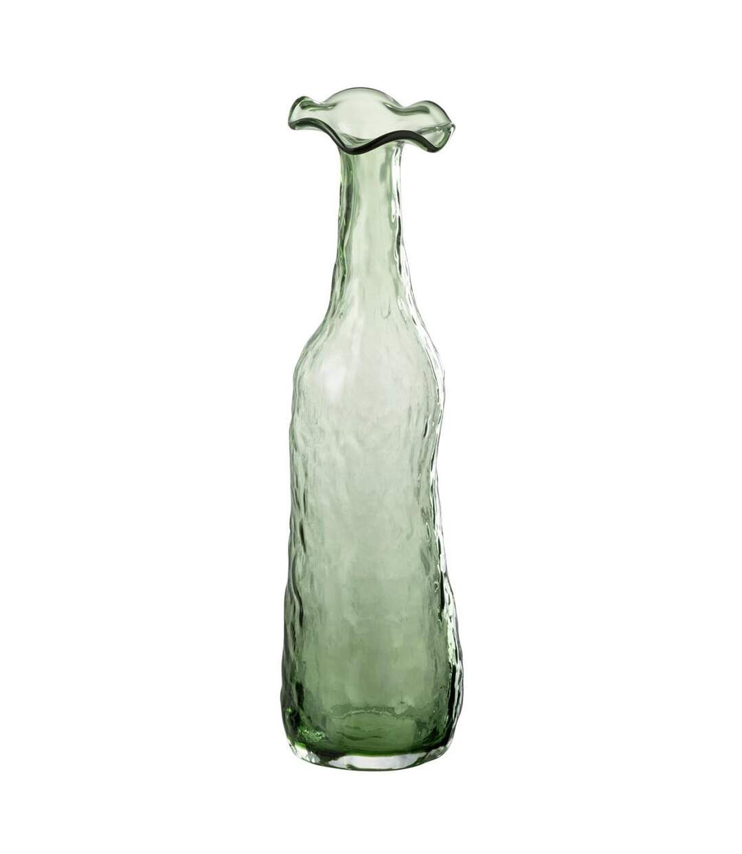 Vase Design en Verre Eclosion 33cm Vert-1