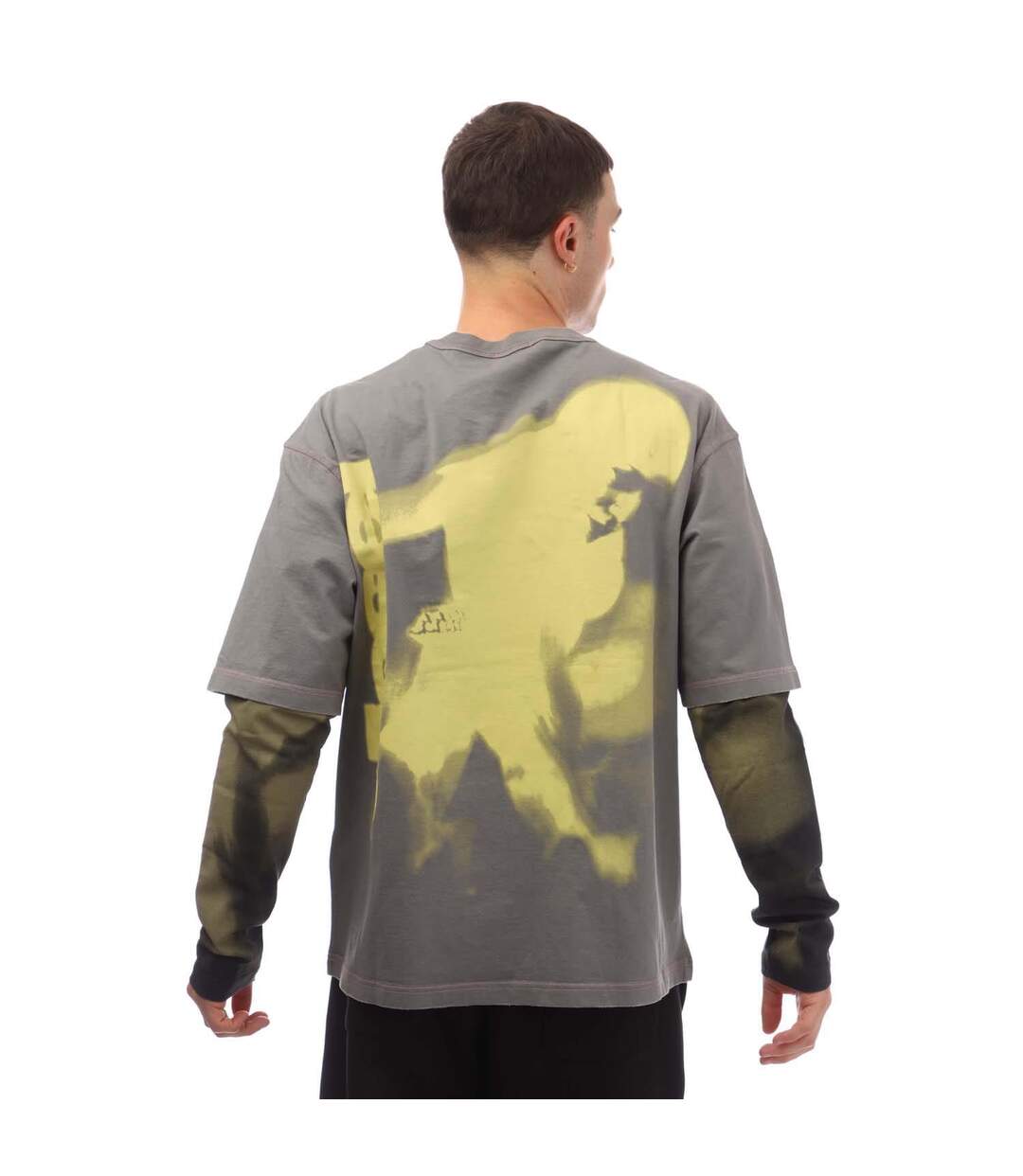 T-shirt T-wesher-n3 Homme Gris Diesel-3