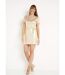 Robe courte métallisée taille ceinturée-1