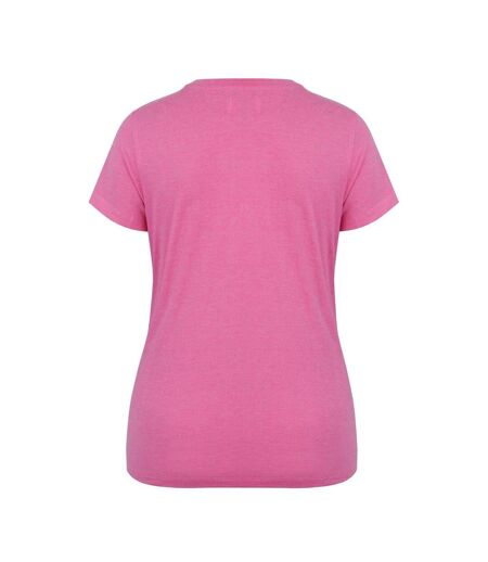Womens/ladies Classic Butterfly Flowers T-shirt Pink Marl Lee Cooper