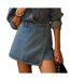 Jupe short bleu femme oraije stella-1