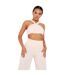Womens/ladies Pleated Strappy Crop Top Cream Missy Empire-1