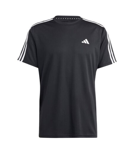 T-shirt Entraînement Motif/style 3 Rayures Essentials Homme Noir Adidas