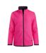 Womens/ladies ariana grid eco friendly full zip fleece jacket begonia pink Weird Fish