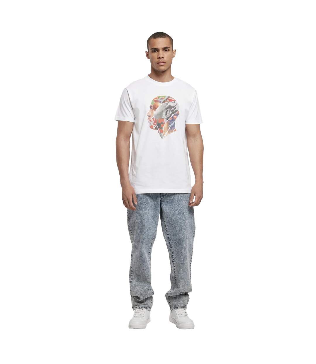 T-shirt Homme Legend Head Tête De Légende Blanc Mister Tee-1