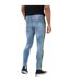Jean Motif/style Usé Homme Bleu Brave Soul-3