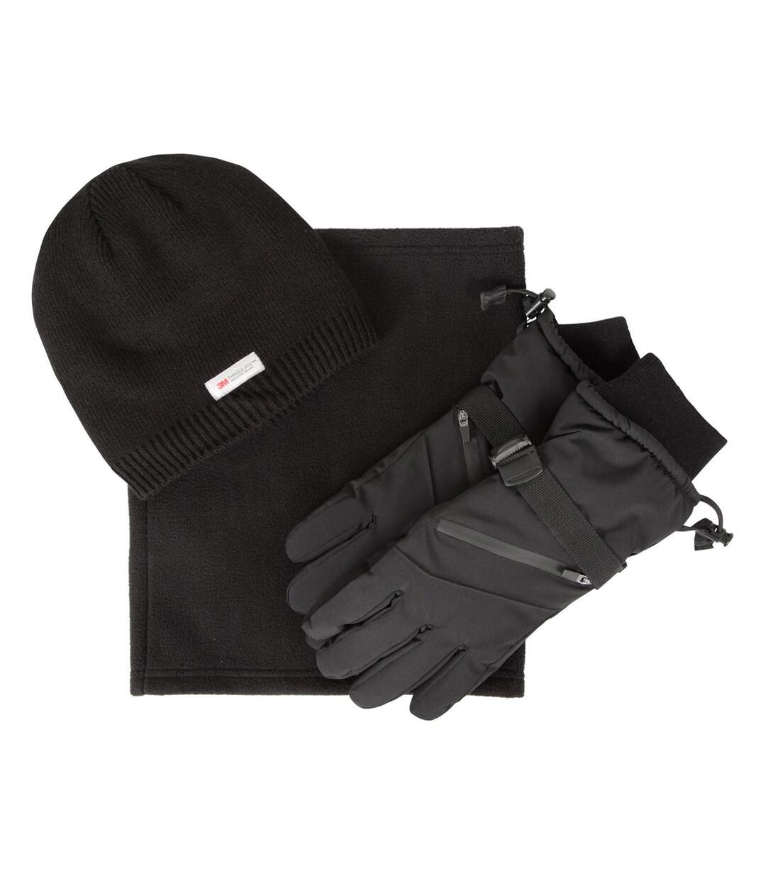 Ensemble d'accessoires de ski homme noir Mountain Warehouse