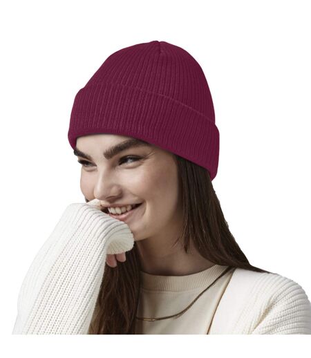 Beechfield Heritage Ladies/Womens Premium Plain Winter Beanie (Burgundy) - UTPC2126