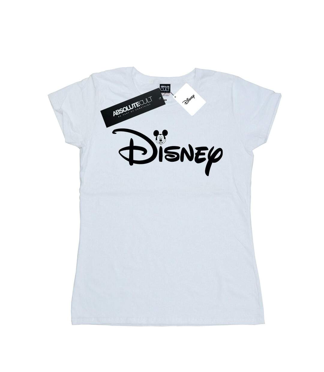 Disney T-shirt en coton avec logo de la tête de Mickey Mouse pour femmes/femmes (Blanc) - UTBI32991-1