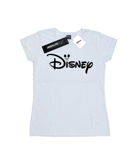 Disney T-shirt en coton avec logo de la tête de Mickey Mouse pour femmes/femmes (Blanc) - UTBI32991