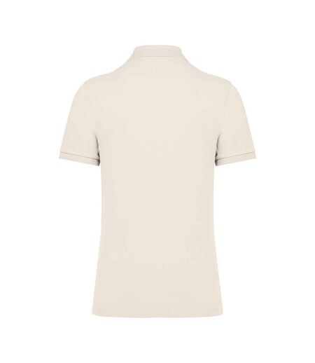 Mens Pique Polo Shirt Ivory Native Spirit