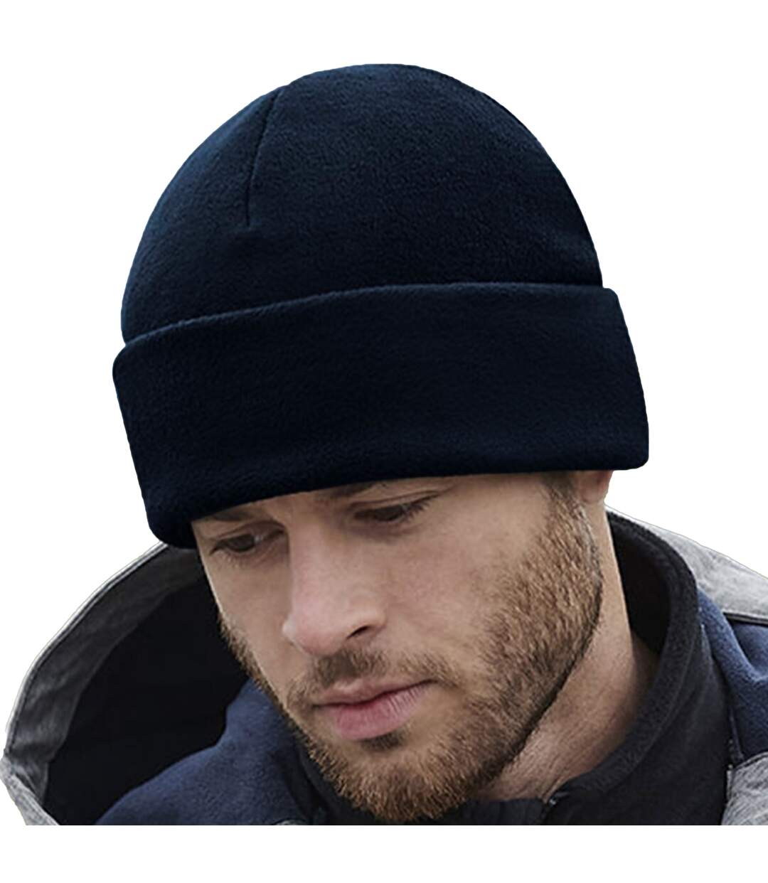 Beechfield Unisex Adult Cuffed Fleece Beanie (French Navy) - UTRW8267-1
